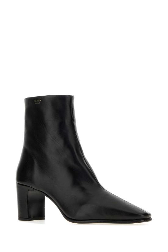 26FW 프라다 레더 트론체티 앵클 부츠 1T708OF065070 F0002 BLACK - PRADA
