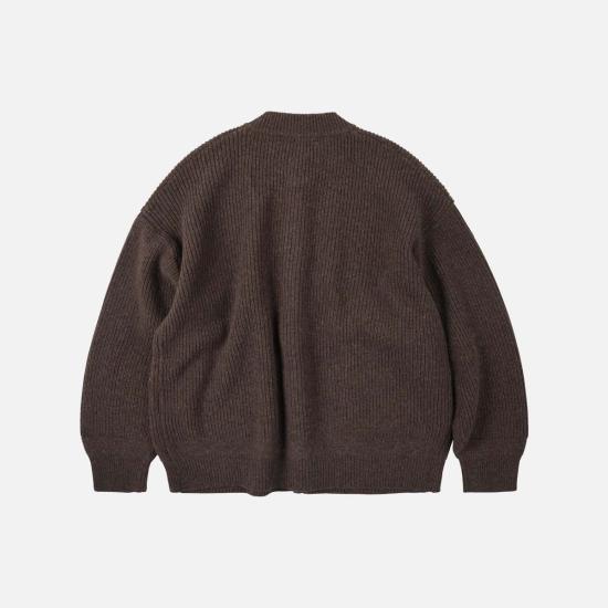  프리즘웍스 가디건 FZW2025FWKN015 BROWN - FRIZMWORKS