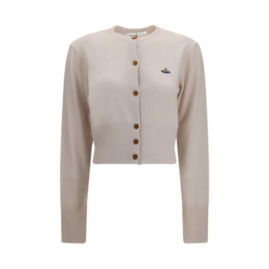 26FW 비비안웨스트우드 베아 크롭 가디건 VI1803002UY005EA406BB BEIGE