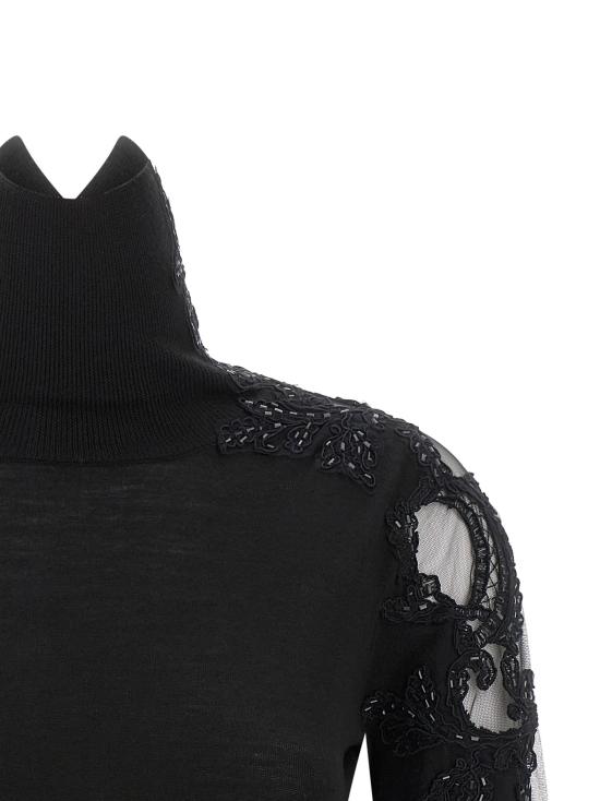 26FW 에르마노 설비노 스웨터 ER342277BM BLACK - ERMANNO SCERVINO