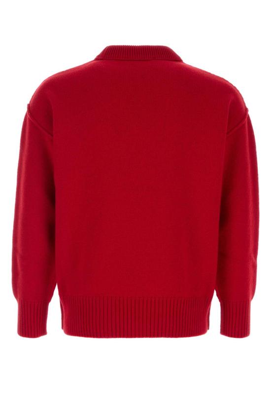 26FW 아미 빅 하트 울 크루넥 스웨터 UKS838018 A252 Red - AMI