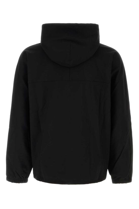 26FW 프라다 테크니컬 플리스 트라이앵글 로고 후디 재킷 UJL50DSOOO6438 F0002 Black - PRADA