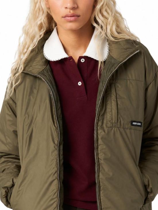 26FW 미우미우 미디엄 웨이트 립스톱 다운 자켓 미디엄 웨이트 립스톱 다운 자켓 ML1551SOOO6202 F0161 - MIU MIU