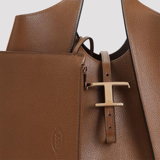 26FW 토즈 T 타임리스 미니 쇼핑백 XBWTSBA0300XSOS600 MARRONE BROWN - TODS