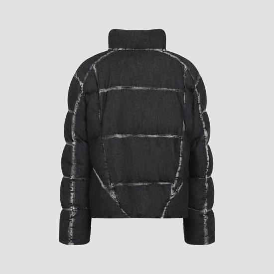 26FW 오프화이트 숏패딩 44MED06DF26D001001 HIGHLIGHTED BLACK - OFF WHITE