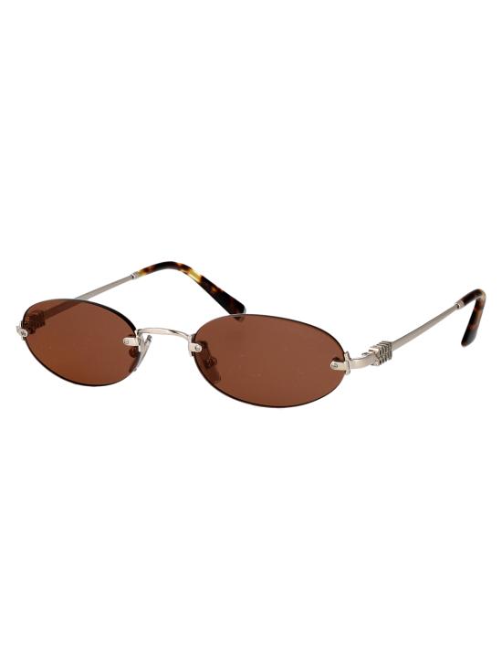 26SS 미우미우 림리스 오벌 선글라스 0MU A54S 1BC90Q ARGENTO - MIU MIU