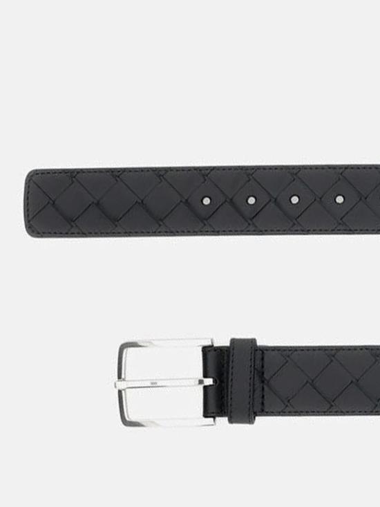 26FW 보테가베네타 인트레치아토 레더 벨트 609182V4KF1 8803 BLACK - BOTTEGA VENETA