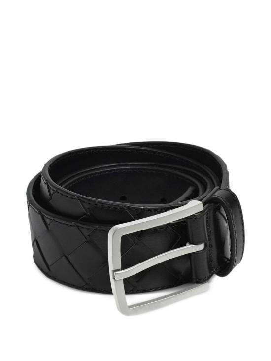 26FW 보테가베네타 인트레치아토 레더 벨트 609182V4KF1 8803 BLACK - BOTTEGA VENETA