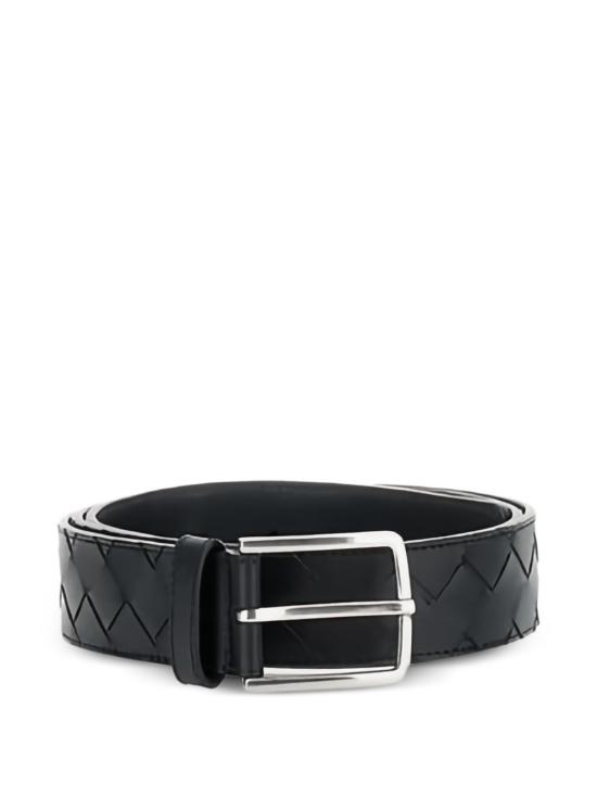 26FW 보테가베네타 인트레치아토 레더 벨트 609182V4KF1 8803 BLACK - BOTTEGA VENETA