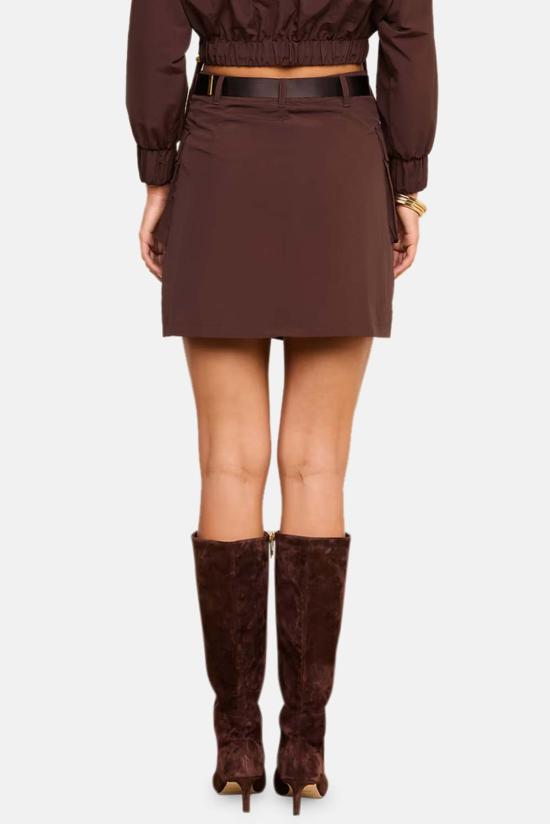  라장스 숏 스커트 3504NBV BROWN - L'AGENCE
