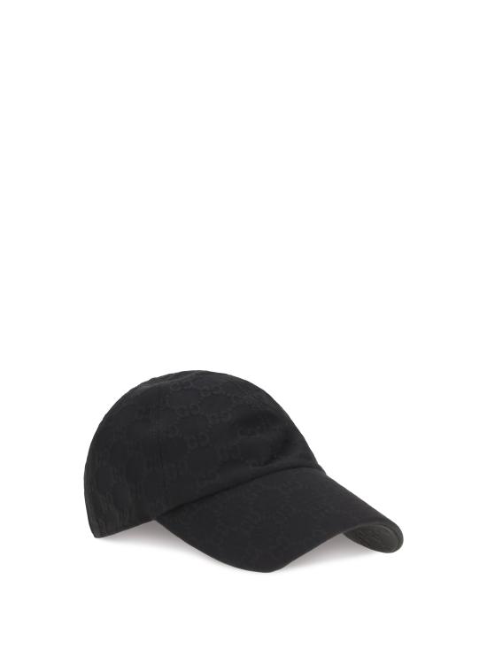 26FW 구찌 GG 엠보스 저지 베이스볼 캡 8757443HBMF 1000 BLACK - GUCCI