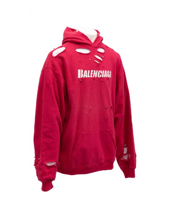  발렌시아가 후드 티셔츠 K8 2630 RED - BALENCIAGA