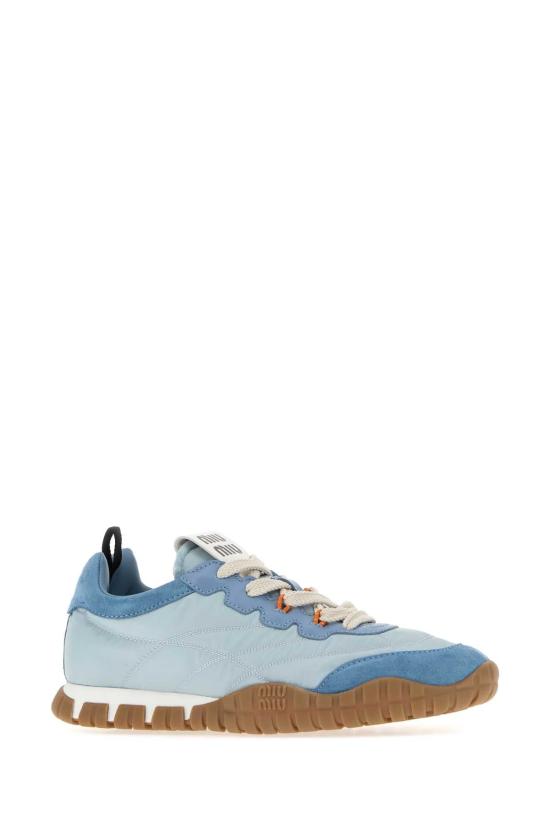 26FW 미우미우 타이어 테크니컬 스웨이드 스니커즈 5E417EF005LYW F02GM BLUE - MIU MIU