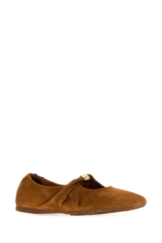 26FW 로에베 페블 소프트 발레리나 스웨이드 슈즈 LLPF466X04 TAN - LOEWE