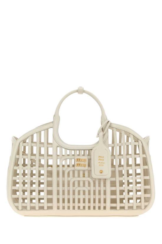 26FW 미우미우 레더 핸드백 5BA2932IBE F0K74 BEIGE