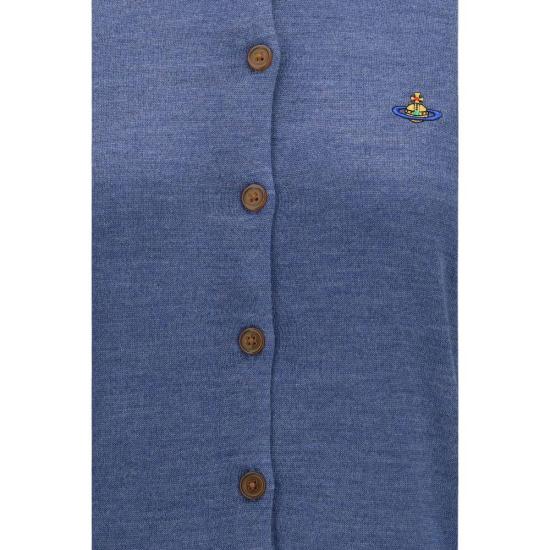 26FW 비비안웨스트우드 베아 크롭 가디건 VI1803002PY005EK409BB BLUE - VIVIENNE WESTWOOD