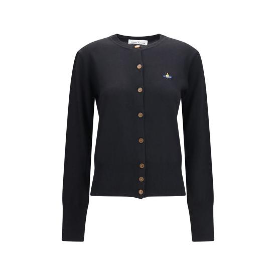 26FW 비비안웨스트우드 베아 크롭 가디건 VI1803002PY005EN401BB BLACK