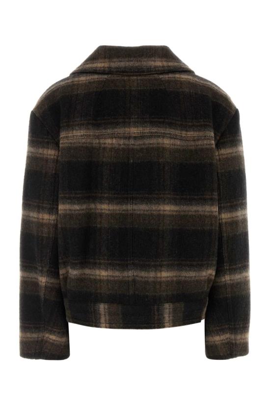 26FW 이자벨마랑에뚜왈 에뚜왈 길레안 체크 울 코트 MA0571FAD3D01E BKKI BLACK - ISABEL MARANT ETOILE