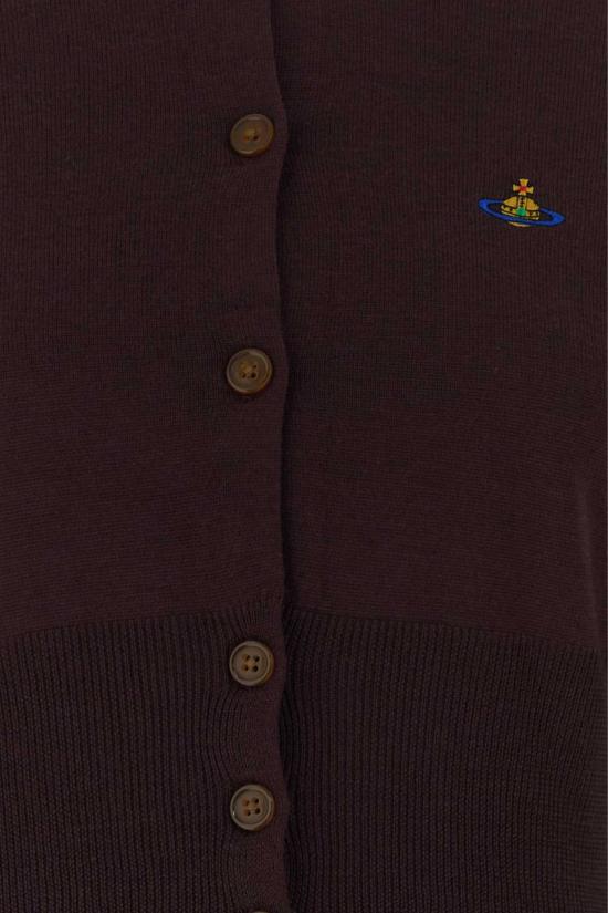26FW 비비안웨스트우드 베아 크롭드 가디건 1803002UY005E D408 BROWN - VIVIENNE WESTWOOD