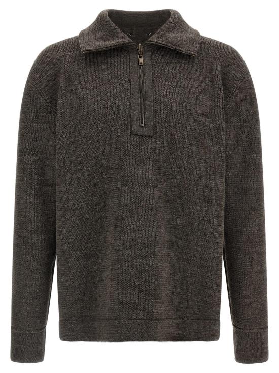 26FW 마르지엘라 쿼터 집업 울 스웨터 MA342246BM GRAY - MAISON MARGIELA