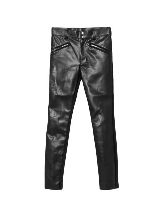 26FW 사카이 가죽 팬츠 26 08800 001 BLACK