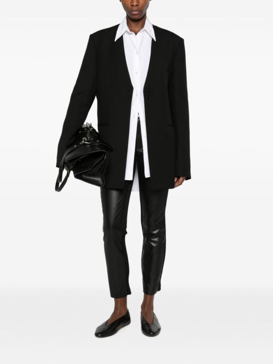 26FW 사카이 가죽 팬츠 26 08800 001 BLACK - SACAI