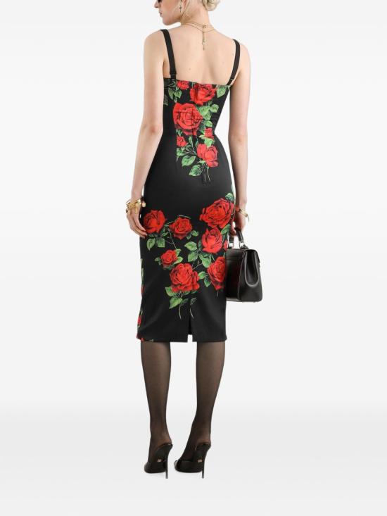 26FW 돌체앤가바나 롱 원피스 F622KT FSA9SHN6EJ BLACK - DOLCE & GABBANA