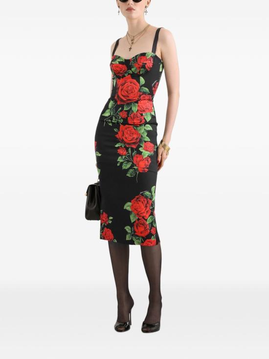 26FW 돌체앤가바나 롱 원피스 F622KT FSA9SHN6EJ BLACK - DOLCE & GABBANA
