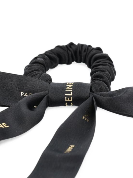 26FW 셀린느 스몰 보우 스크런치 B10DY 4U9038NG BLACK - CELINE