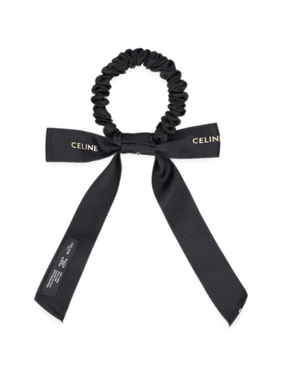 26FW 셀린느 스몰 보우 스크런치 B10DY 4U9038NG BLACK - CELINE