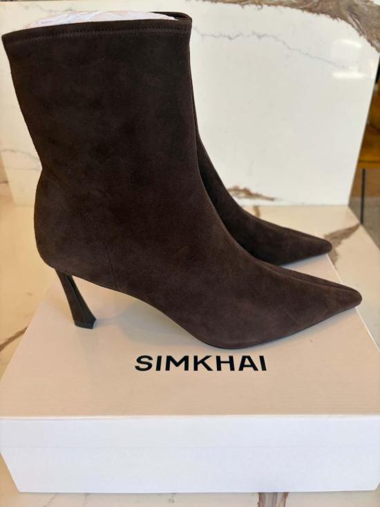  조나단 심카이 부츠 Jonathan Simkhai Katya 스트레치 스웨이드 앵클  카카오 - JONATHAN SIMKHAI