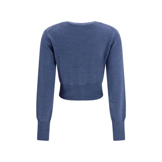 26FW 비비안웨스트우드 베아 크롭 가디건 VI1803002UY005EK409BB BLUE - VIVIENNE WESTWOOD