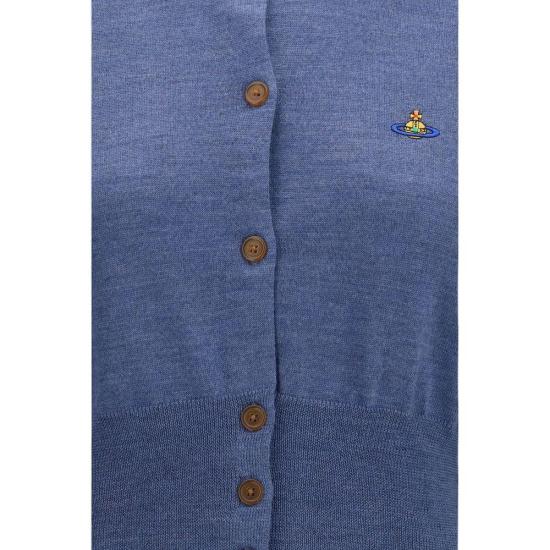 26FW 비비안웨스트우드 베아 크롭 가디건 VI1803002UY005EK409BB BLUE - VIVIENNE WESTWOOD