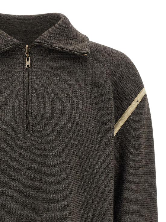 26FW 마르지엘라 쿼터 집업 울 스웨터 MA342246BM GRAY - MAISON MARGIELA