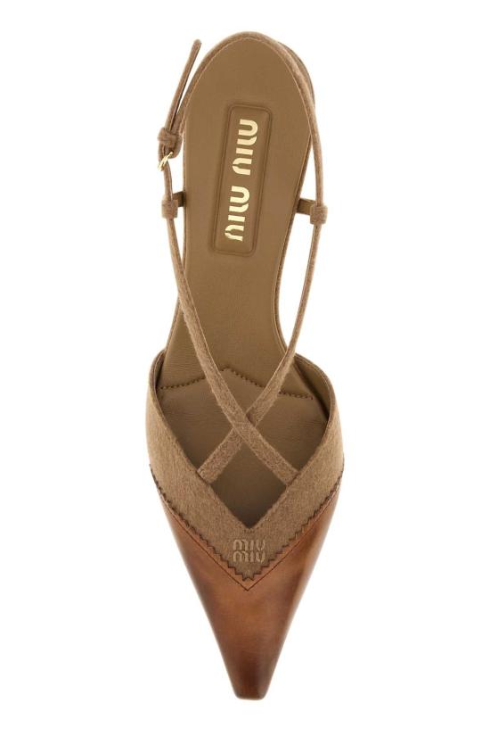 26FW 미우미우 힐/펌프스 5I784EFDX553ZQH F0G3V BROWN - MIU MIU