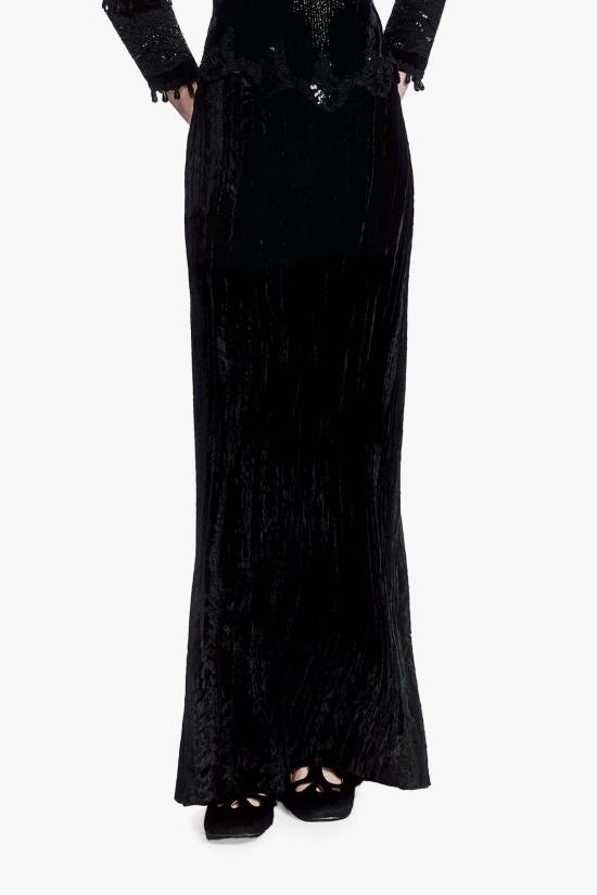  안나 수이 롱 스커트 726N10 BLACK