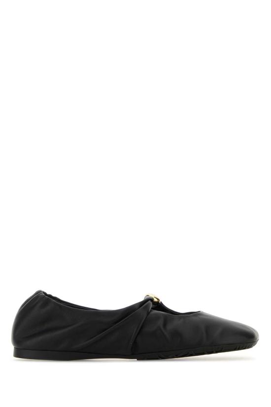 26FW 로에베 나파 램스킨 페블 소프트 발레리나 L815466X46 BLACK