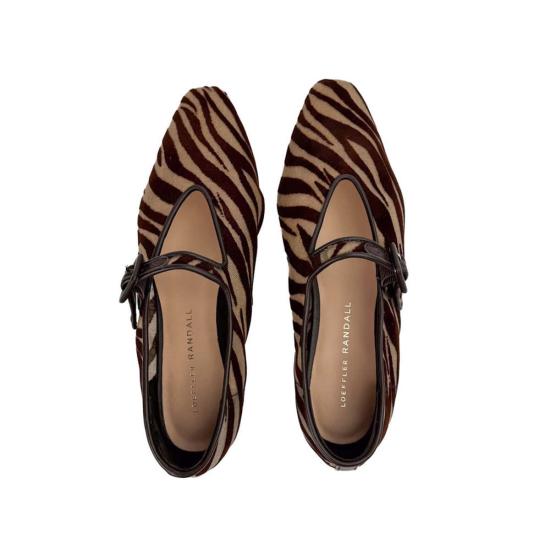  로플러랜달 힐/펌프스 로플러 랜달 주니아 메리 제인 플랫 제브라 - LOEFFLER RANDALL