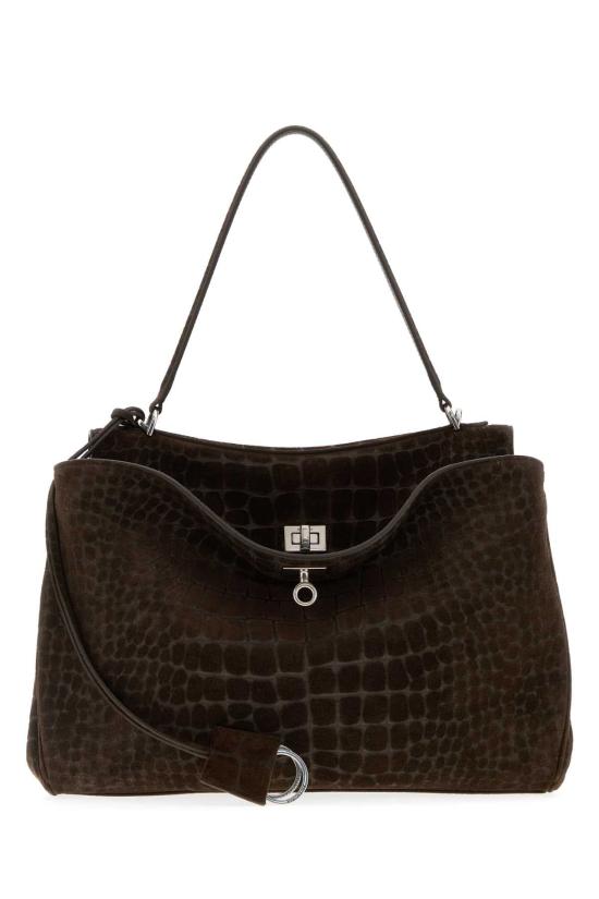 26FW 발렌시아가 로데오 미디움 핸드백 7897722ABFA 2411 BROWN