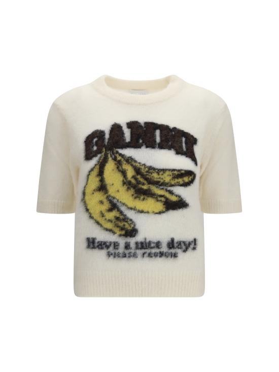26SS 가니 브러쉬드 알파카 스웨터 A1070093 135 WHITE