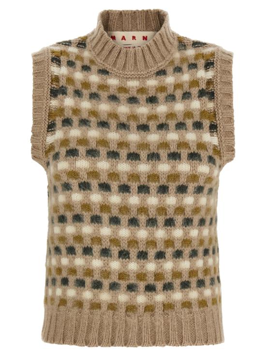 26FW 마르니 민소매 티셔츠 MA342304BM BEIGE