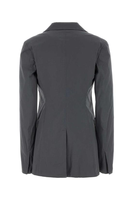 26FW 미우미우 워시드 포플린 스트레치 재킷 MH2071SOOO6472 F0D65 GRAY - MIU MIU
