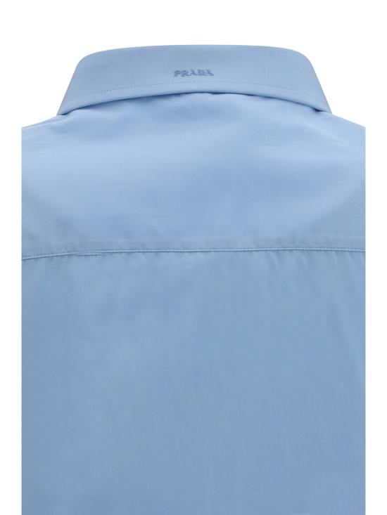 26FW 프라다 오버사이즈 코튼 포플린 셔츠 P482JRSOOO126L F0012 BLUE - PRADA