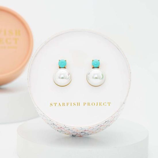  스타피쉬 프로젝트 이어링 하버 진주 드롭 귀걸이 - STARFISH PROJECT