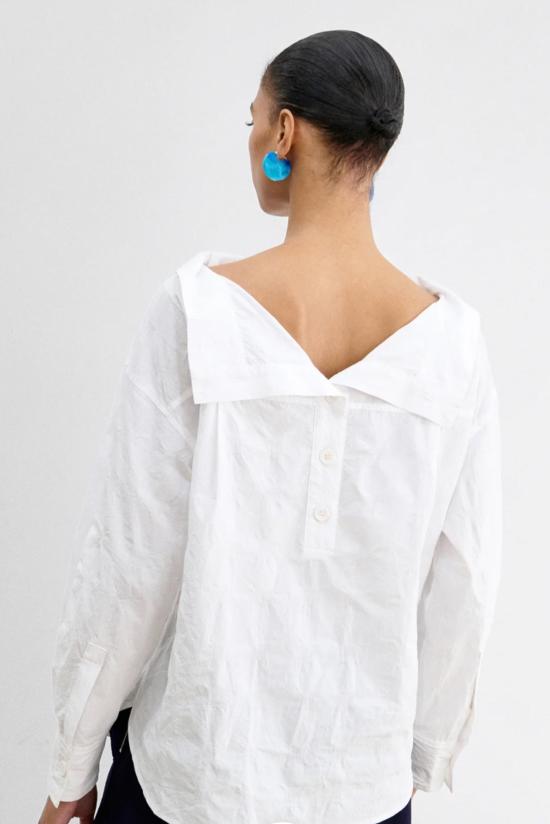  레이첼 코미 블라우스 달베이 탑 화이트 체크 - RACHEL COMEY