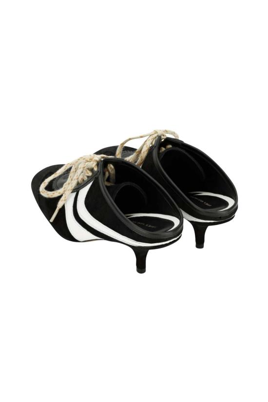  드리스 반 노튼 뮬/슬리퍼 드리스 반 노텐 W.L 슈즈 Q.0126 웨지  블랙/화이트 - DRIES VAN NOTEN
