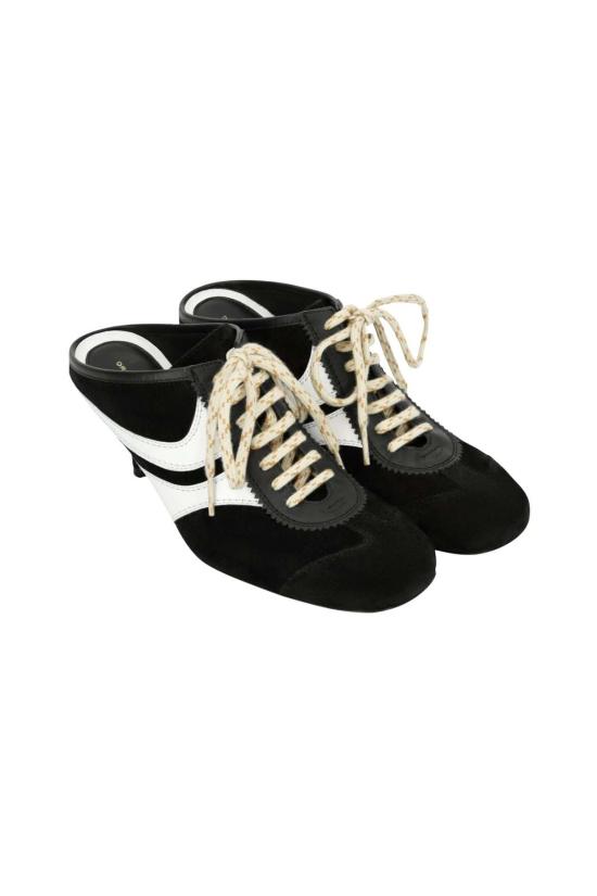  드리스 반 노튼 뮬/슬리퍼 드리스 반 노텐 W.L 슈즈 Q.0126 웨지  블랙/화이트 - DRIES VAN NOTEN