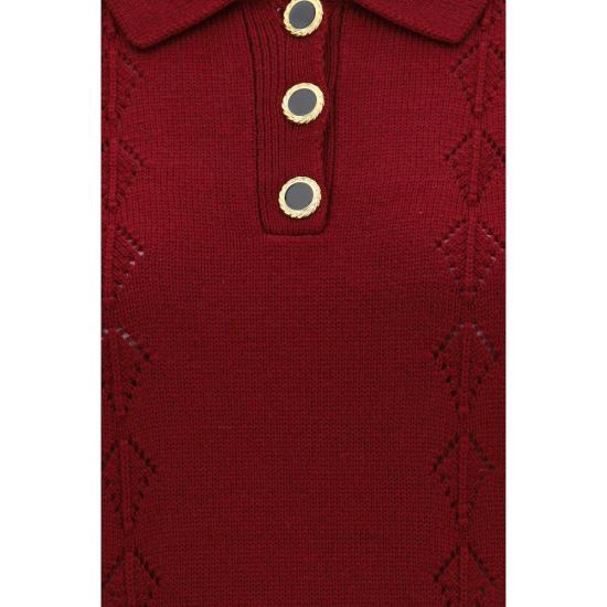 26FW 알레산드라리치 폴로 티셔츠 ALFABX4497K48470527BB RED - ALESSANDRA RICH