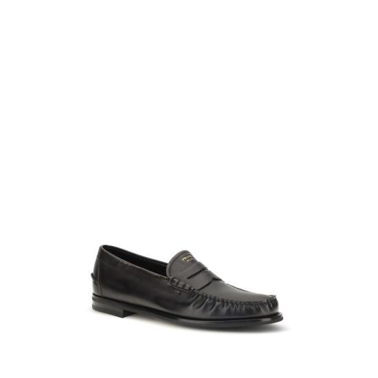 26FW 프라다 엔틱 레더 로퍼 엔틱 레더 로퍼 PR2DB239FX0002HIIF0Y71BB BLACK - PRADA