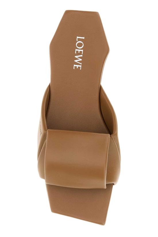 26FW 로에베 오리가미 램스킨 슬라이드 샌들 L815465XBD MOCHA - LOEWE